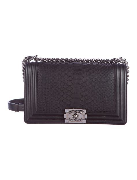 chanel boy python black price|boys Chanel flap bag.